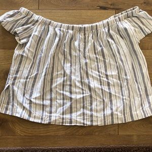 Bella Dahl off the shoulder striped top